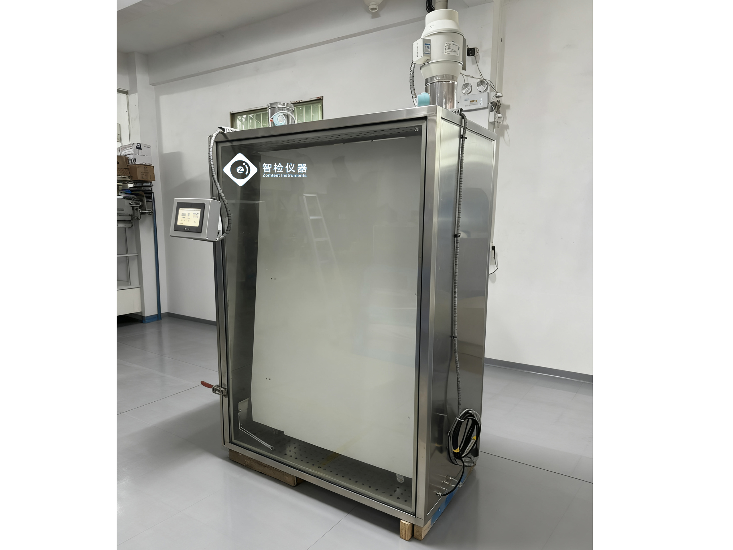 Gas alarm calibration test chamber